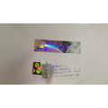 Custom logo die cut embossed silver holographic foil sticker 3D hologram label